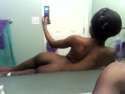 Ebony teen in non-nude self-shot..