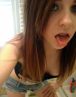 Slutty teen with braces in hot erotic..