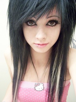 Emo Teens with great makeup. Amateur..