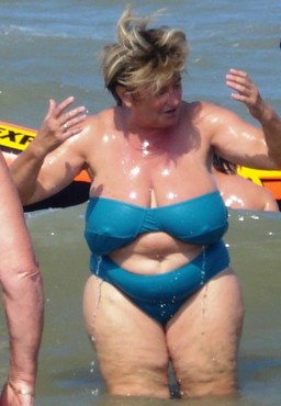 Big old whores on the beach side
